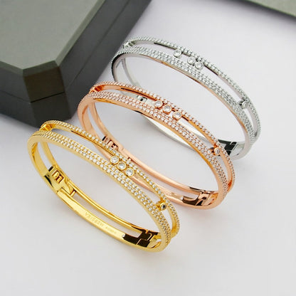 [Aetheris]MOVE ROMANE PAVÉ DIAMOND BANGLE BRACELET