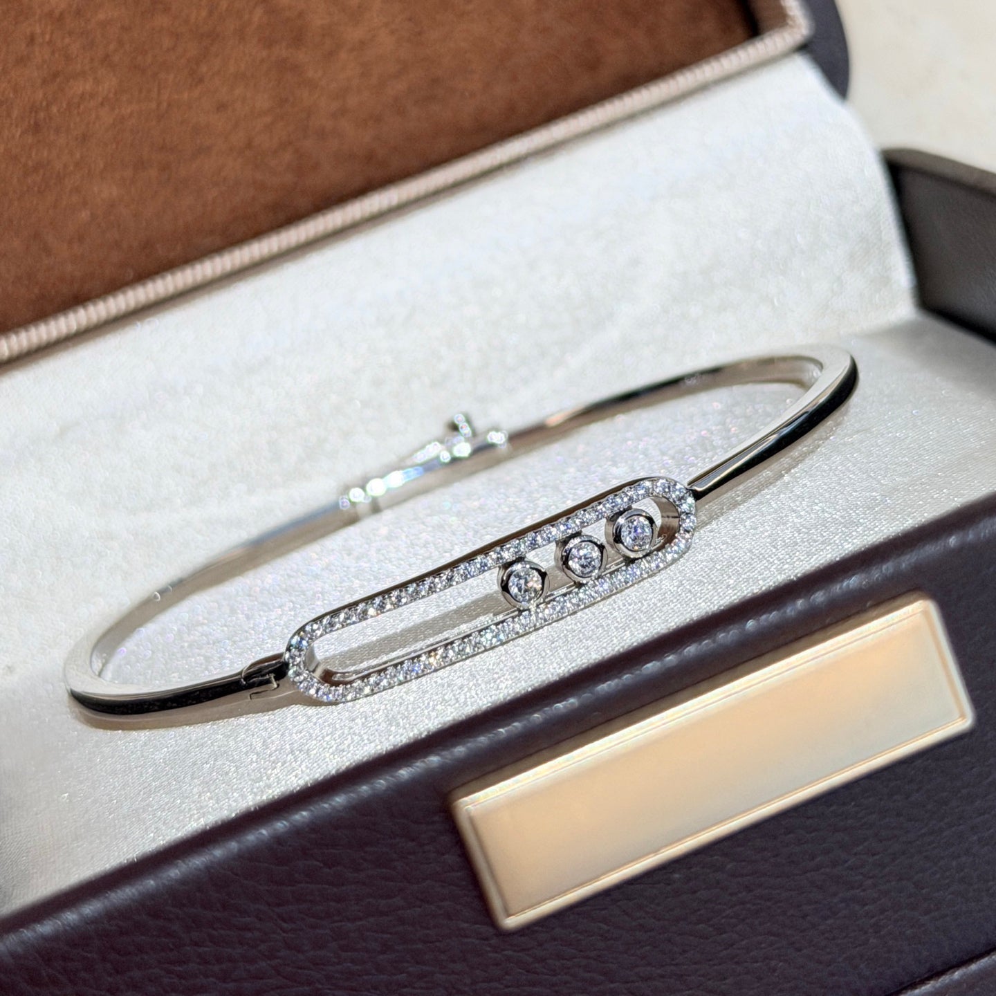 [Aetheris]MOVE PAVÉ DIAMOND BANGLE BRACELET M