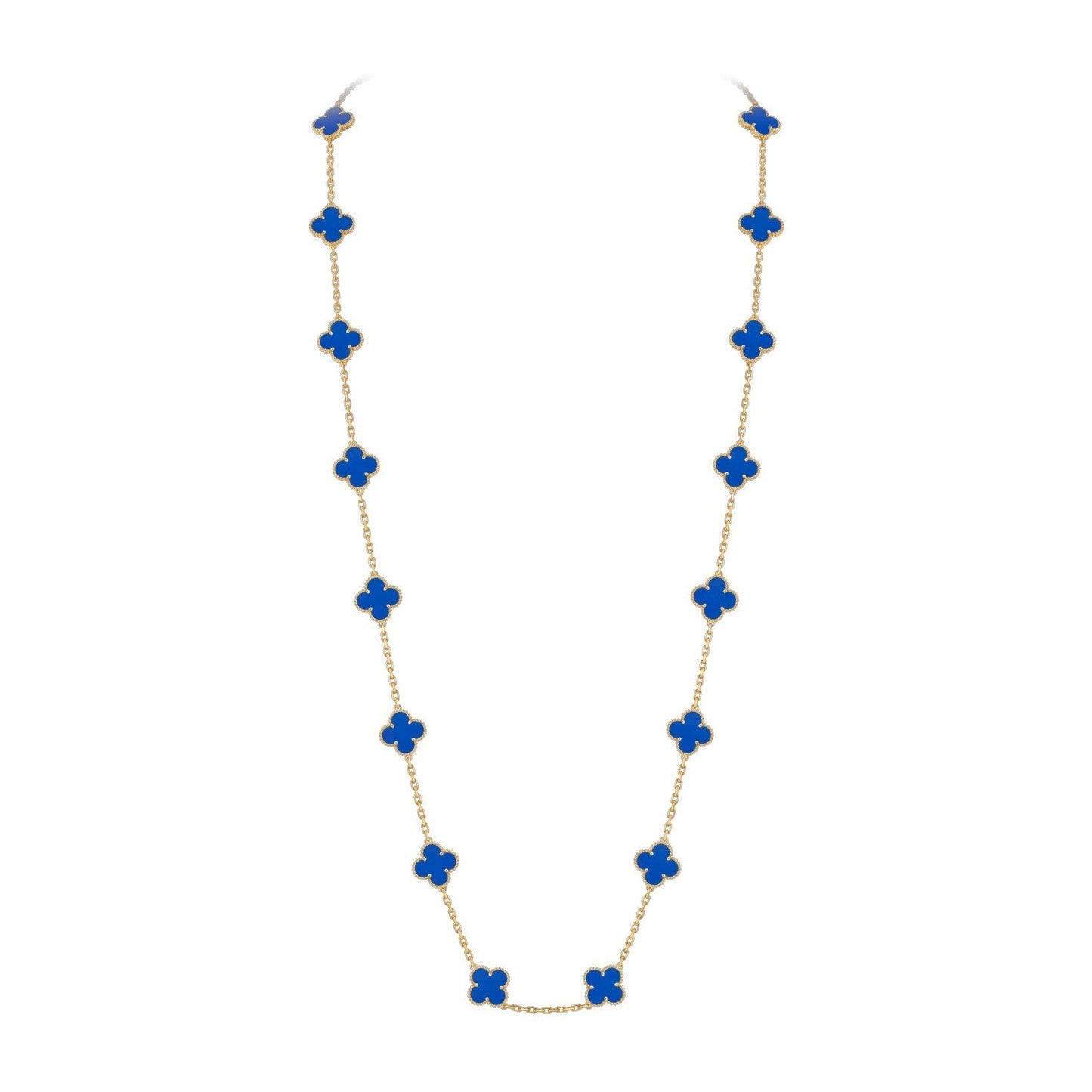 [Aetheris]CLASSIC 20-MOTIF LUCKY CLOVER LONG NECKLACE GOLD COLLECTION