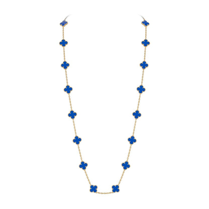 [Aetheris]CLASSIC 20-MOTIF LUCKY CLOVER LONG NECKLACE GOLD COLLECTION