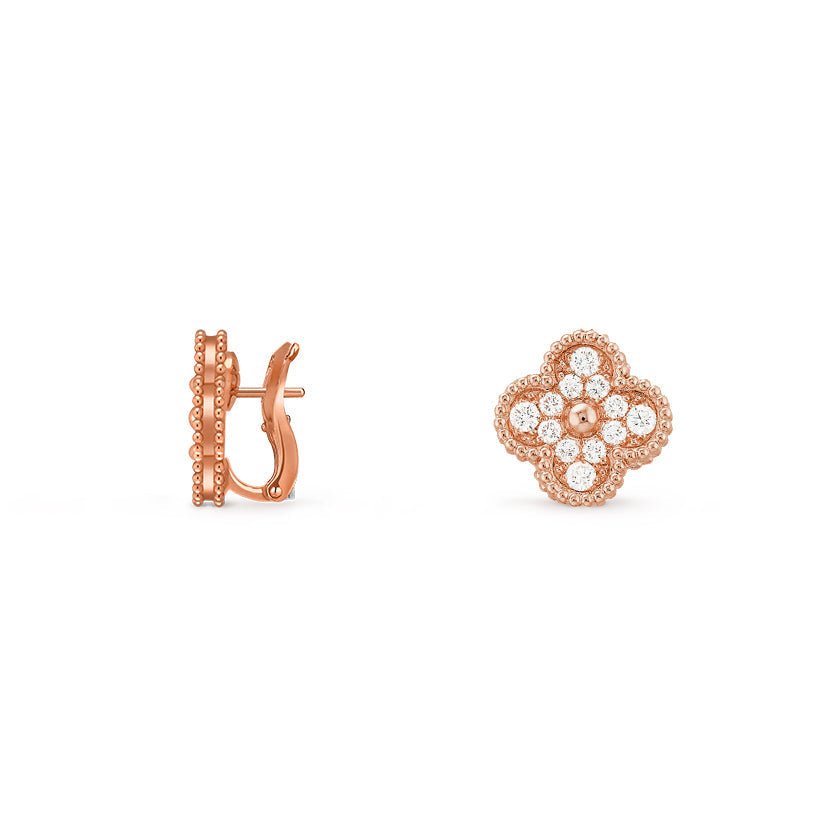 [Aetheris]15MM KLEEBENBLUMEN-OHRSTECKER ROSÉGOLD KOLLEKTION