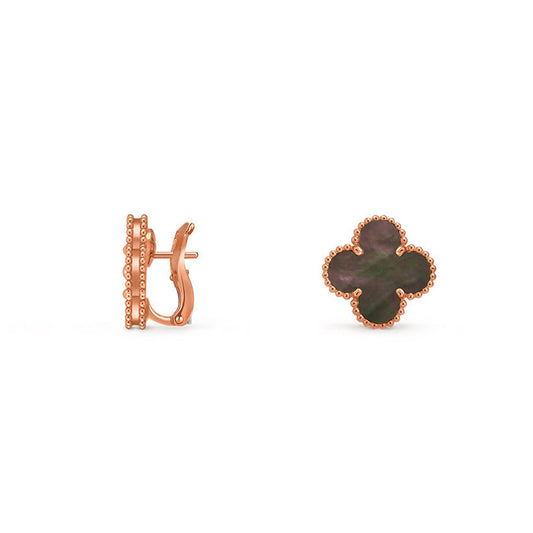 [Aetheris]15MM CLOVER FLOWER STUD EARRINGS ROSE GOLD COLLECTION