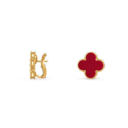 [Aetheris]15MM KLEEBCHBLUMEN OHRSTECKER GOLD KOLLEKTION