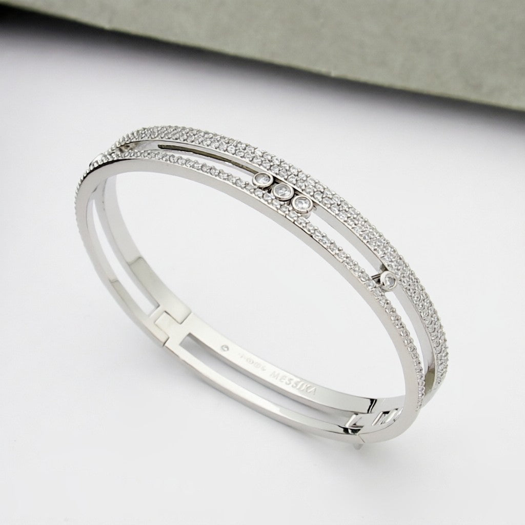 [Aetheris]MOVE ROMANE PAVÉ DIAMOND BANGLE BRACELET