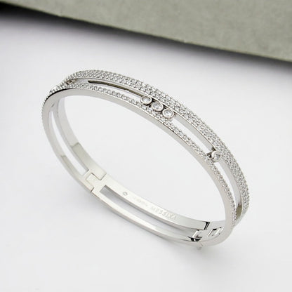 [Aetheris]MOVE ROMANE PAVÉ DIAMOND BANGLE BRACELET