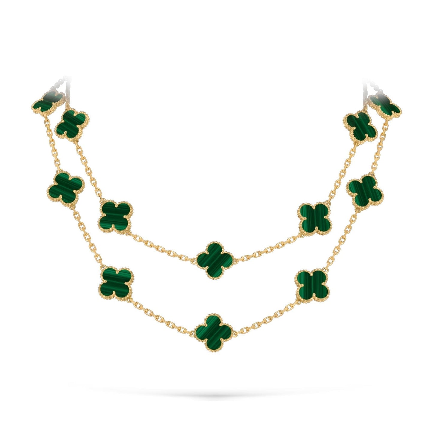 [Aetheris]CLASSIC 20-MOTIF LUCKY CLOVER LONG NECKLACE GOLD COLLECTION