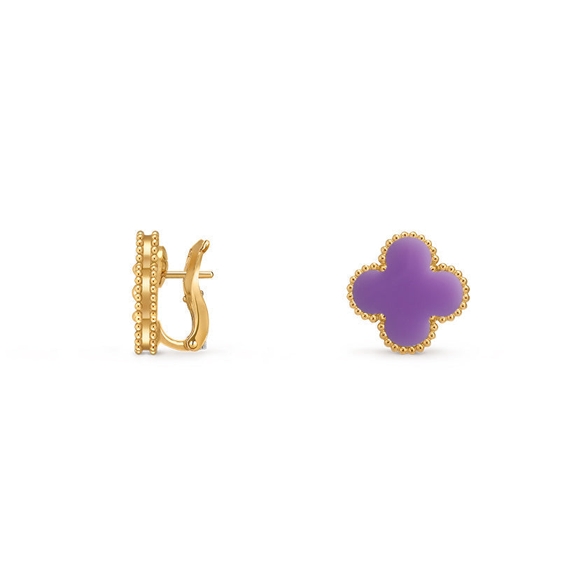 [Aetheris]15MM KLEEBCHBLUMEN OHRSTECKER GOLD KOLLEKTION
