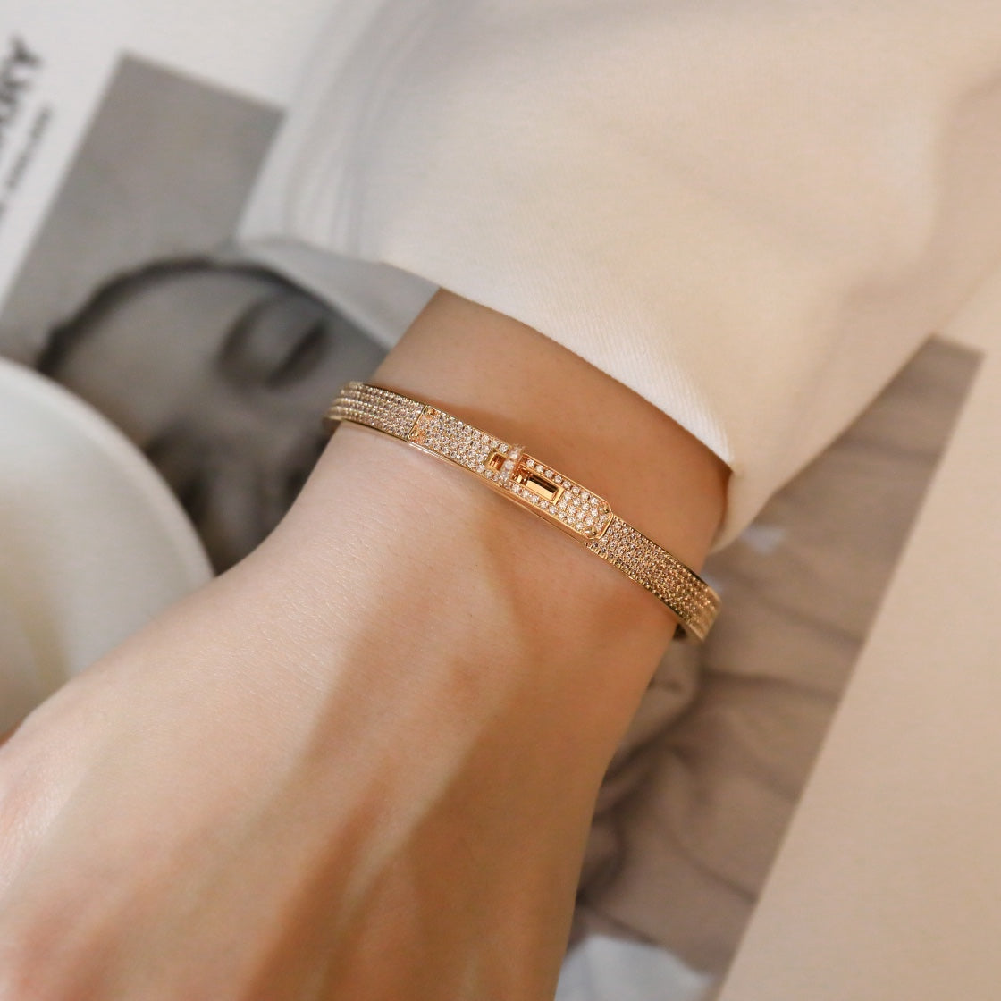 [Aetheris]KELLY BRACELET DIAMOND PAVED