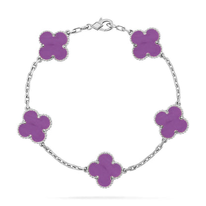 [Aetheris]GLÜCKKLEE-ARMBAND MIT 5 MOTIVEN - VIOLETTE KOLLEKTION