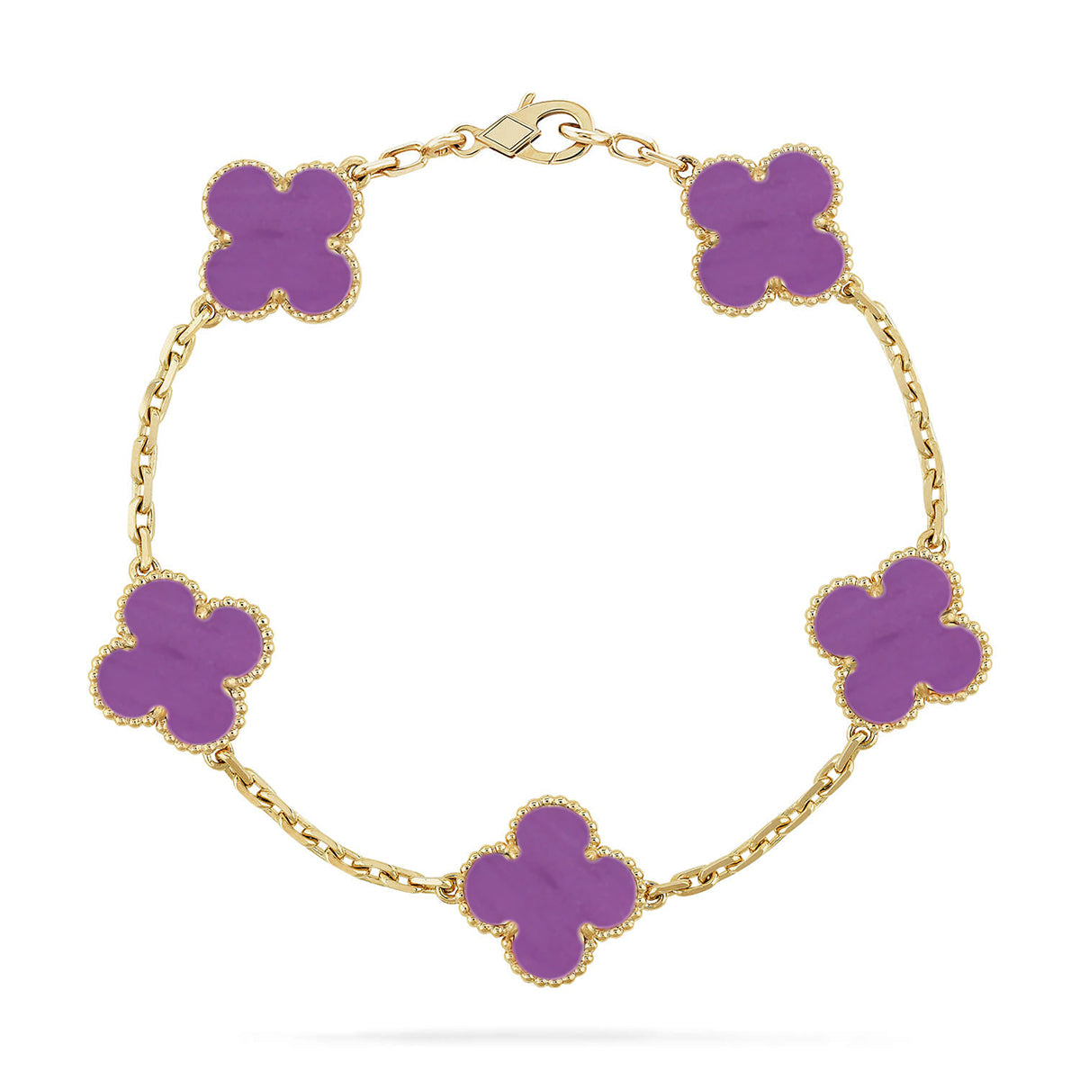 [Aetheris]GLÜCKKLEE-ARMBAND MIT 5 MOTIVEN - VIOLETTE KOLLEKTION