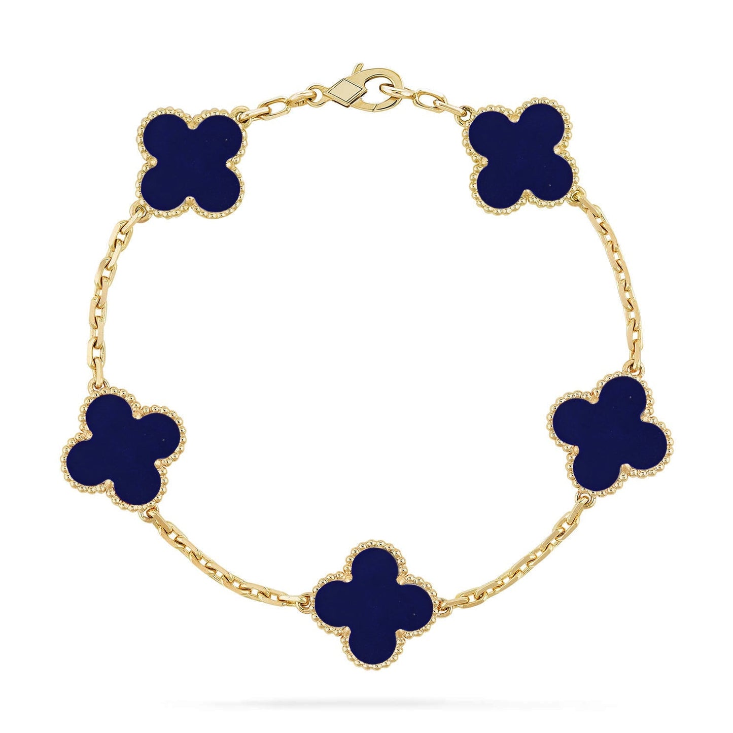 [Aetheris]LUCKY CLOVER 5-MOTIF-ARMBAND – LAPIS-LAZULI-KOLLEKTION