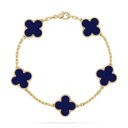 [Aetheris]LUCKY CLOVER 5-MOTIF-ARMBAND – LAPIS-LAZULI-KOLLEKTION