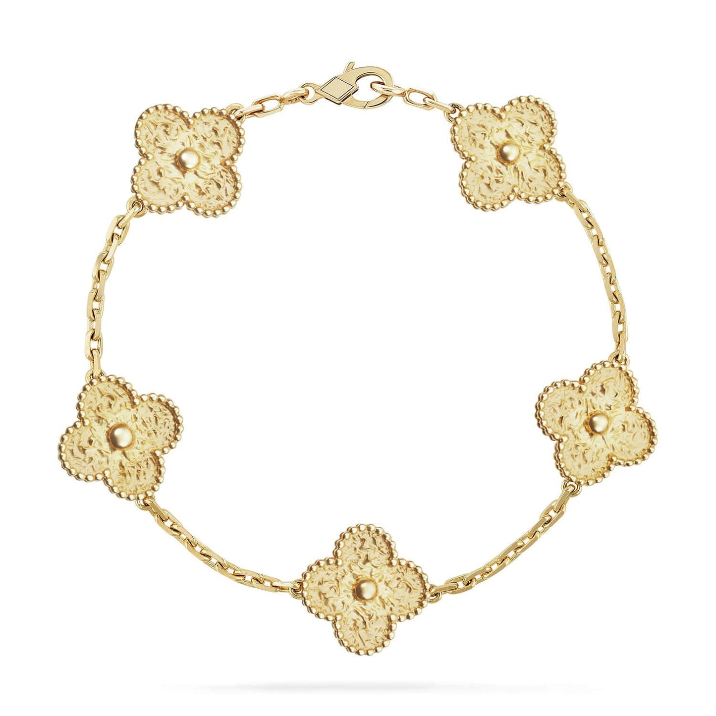[Aetheris]LUCKY CLOVER 5-MOTIF BRACELET - BRONZING