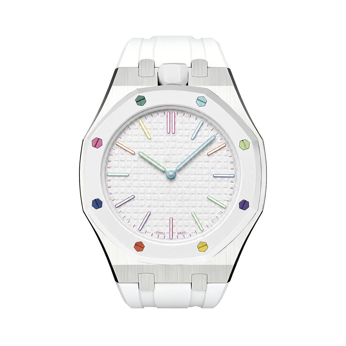 [Aetheris]OAK POP WHITE STEEL SILICONE STRAP