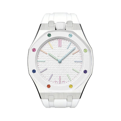 [Aetheris]OAK POP WHITE STEEL SILICONE STRAP