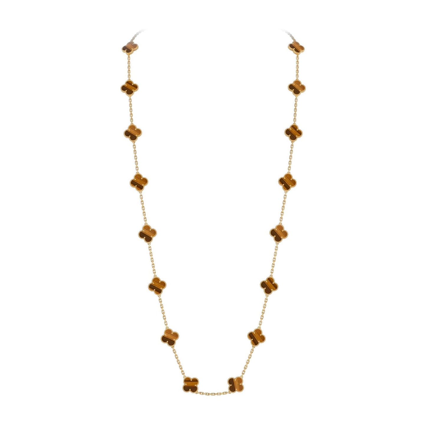 [Aetheris]CLASSIC 20-MOTIF LUCKY CLOVER LONG NECKLACE GOLD COLLECTION