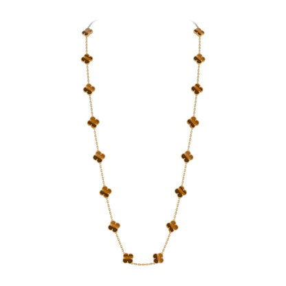 [Aetheris]CLASSIC 20-MOTIF LUCKY CLOVER LONG NECKLACE GOLD COLLECTION