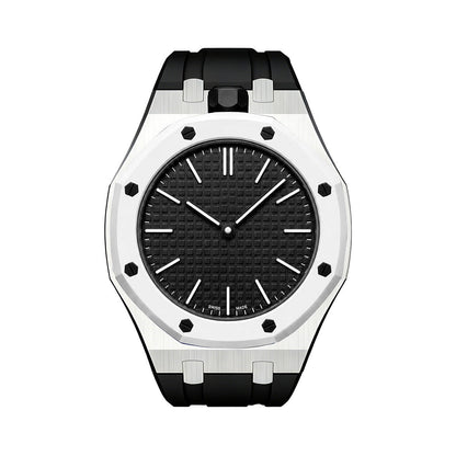 [Aetheris]OAK POP BLACK STEEL SILICONE STRAP