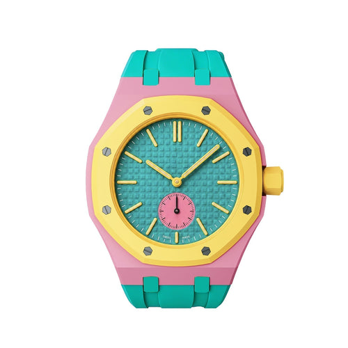 [Aetheris]OAK POP EXCLUSIVE PINK AND GREEN SILICONE STRAP