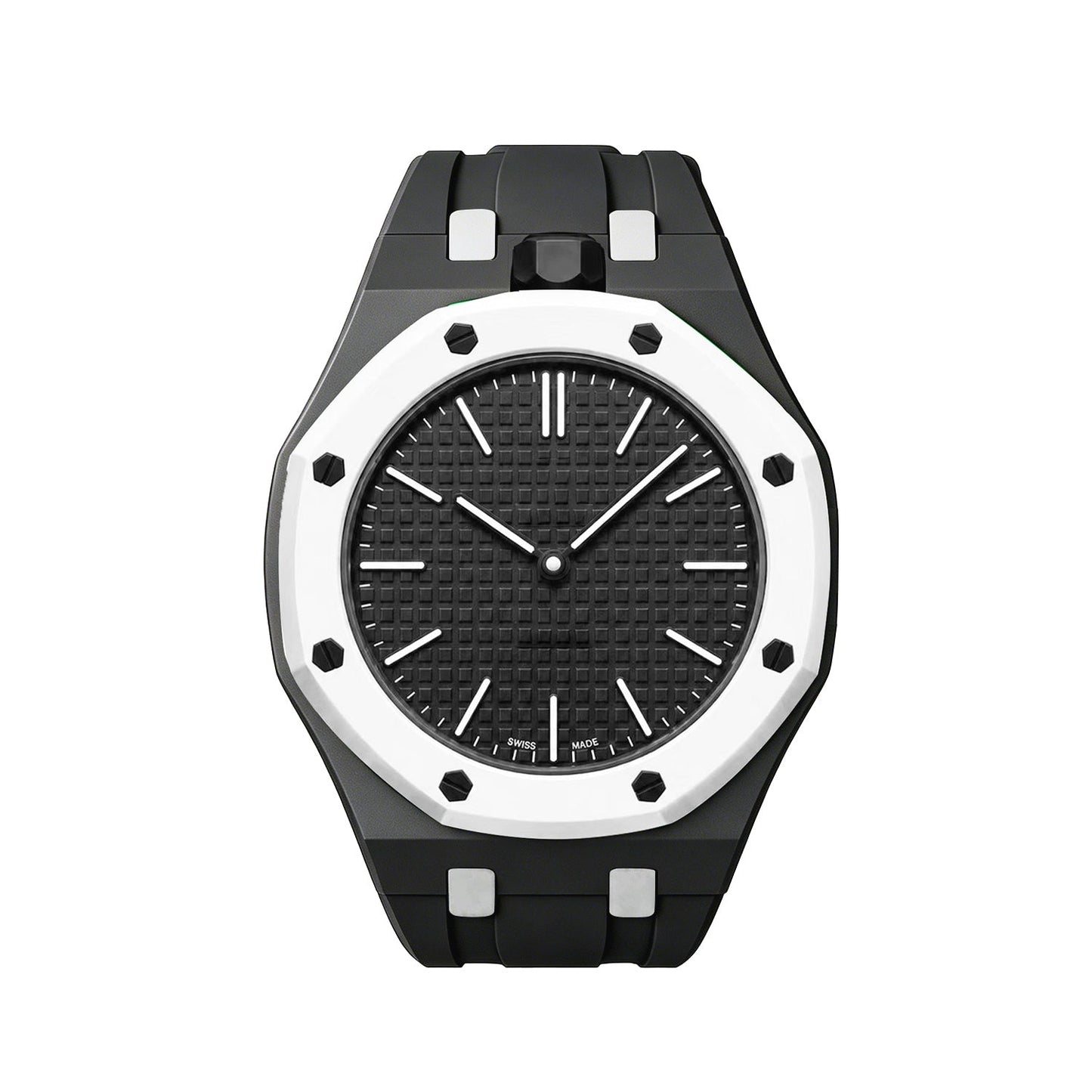[Aetheris]OAK POP EXKLUSIVES SCHWARZ-WEISSES SILIKONARMBAND
