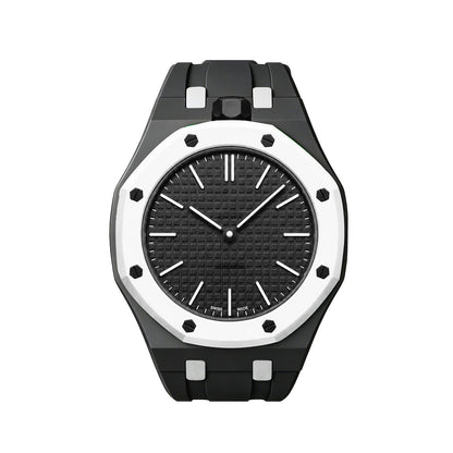 [Aetheris]OAK POP EXKLUSIVES SCHWARZ-WEISSES SILIKONARMBAND