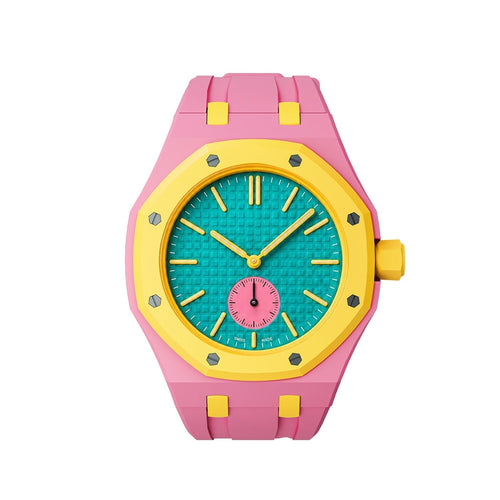 [Aetheris]OAK POP EXCLUSIVE PINK AND YELLOW SILICONE STRAP
