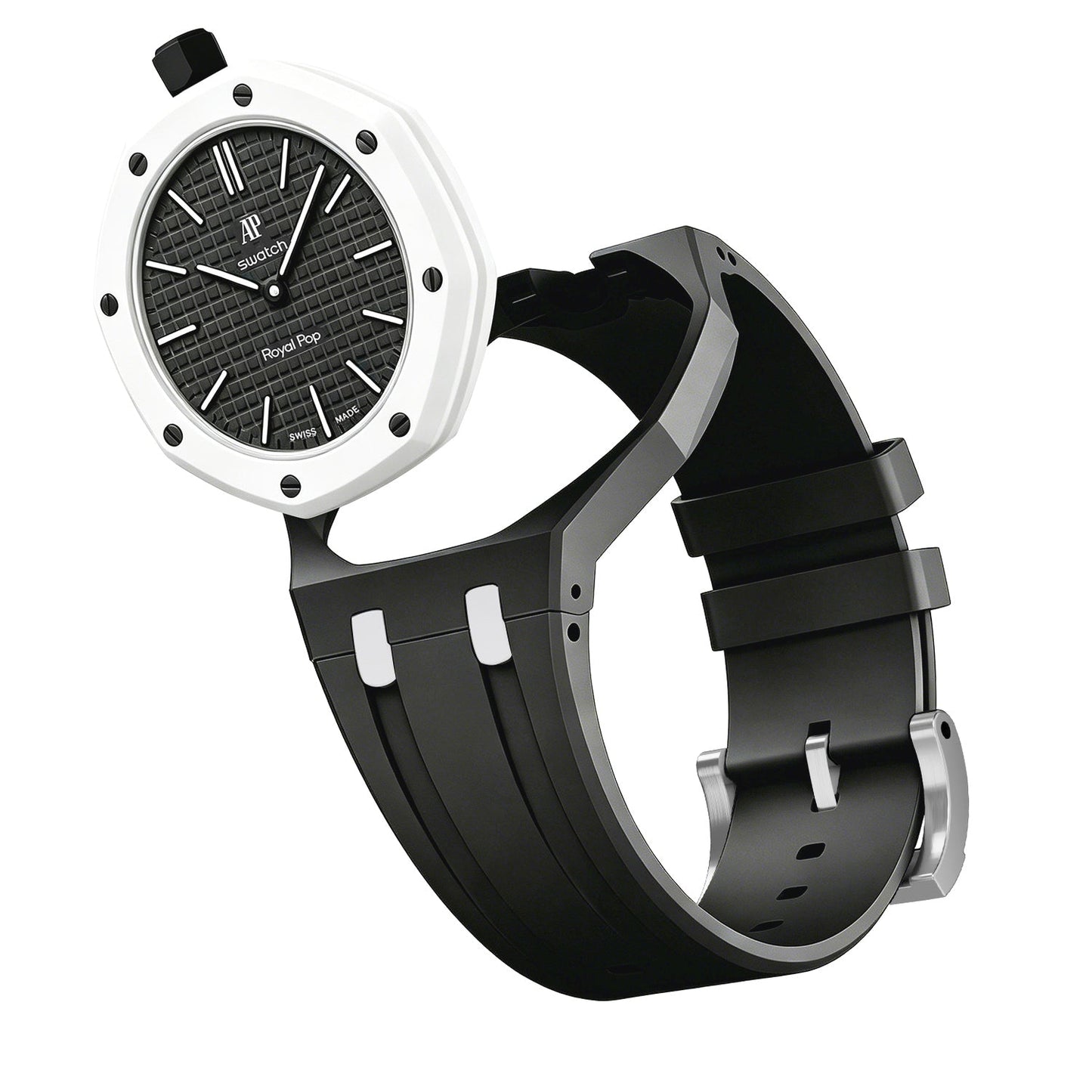 [Aetheris]OAK POP EXKLUSIVES SCHWARZ-WEISSES SILIKONARMBAND