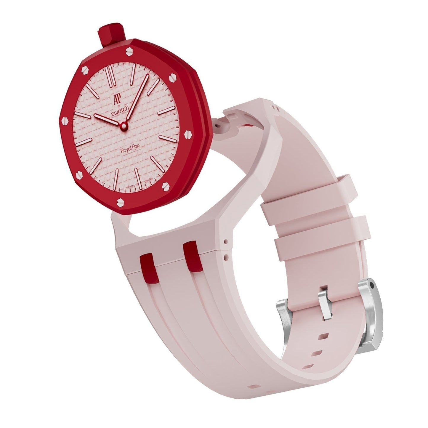 [Aetheris]OAK POP EXKLUSIVES ROSA-ROTES SILIKONARMBAND