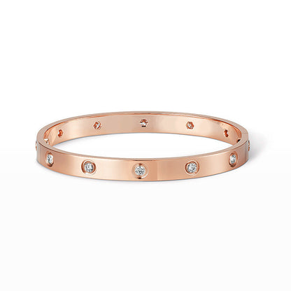 [Aetheris]KLASSISCHER 6,1MM LIEBESARMREIF – 10 DIAMANTEN