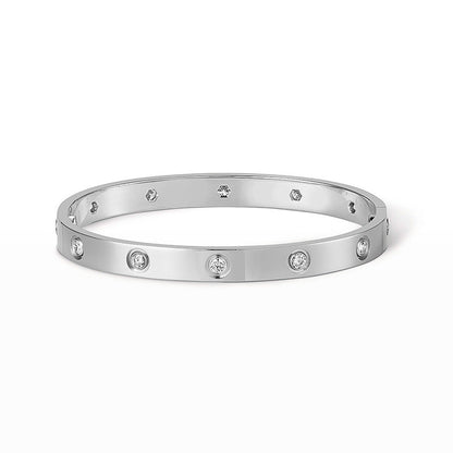 [Aetheris]KLASSISCHER 6,1MM LIEBESARMREIF – 10 DIAMANTEN