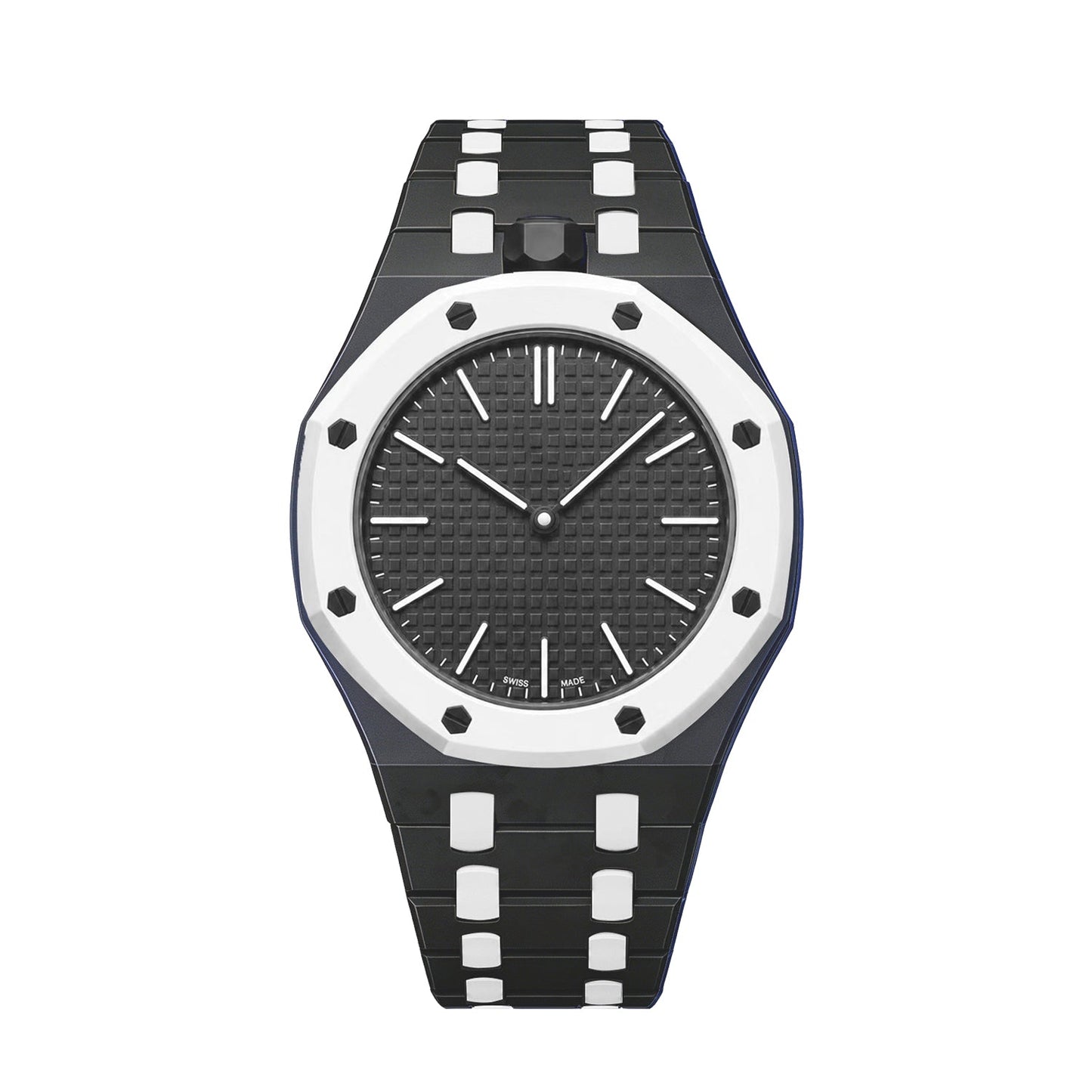 [Aetheris]OAK POP EXKLUSIVES SCHWARZ-WEISSES BIOCERAMIC-ARMBAND