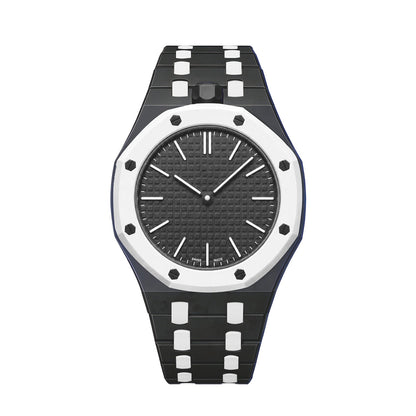 [Aetheris]OAK POP EXKLUSIVES SCHWARZ-WEISSES BIOCERAMIC-ARMBAND