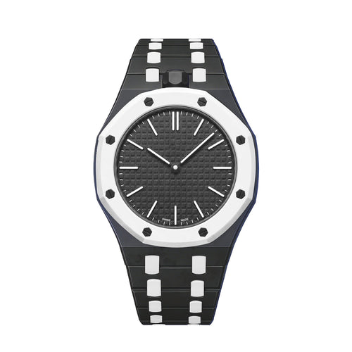 [Aetheris]OAK POP EXKLUSIVES SCHWARZ-WEISSES BIOCERAMIC-ARMBAND