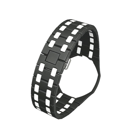 [Aetheris]OAK POP EXKLUSIVES SCHWARZ-WEISSES BIOCERAMIC-ARMBAND