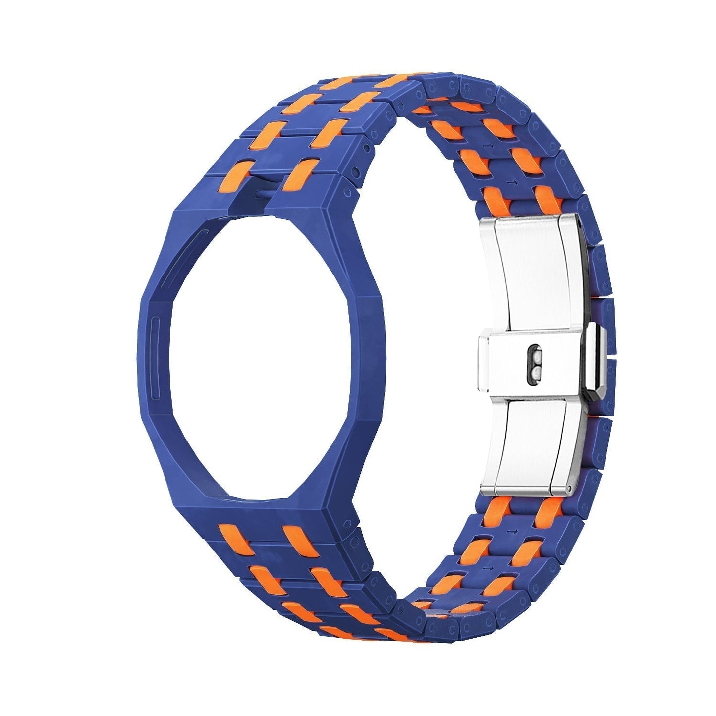 [Aetheris]OAK POP EXKLUSIVES DUNKELBLAU-ORANGE BIOCERAMIC-ARMBAND