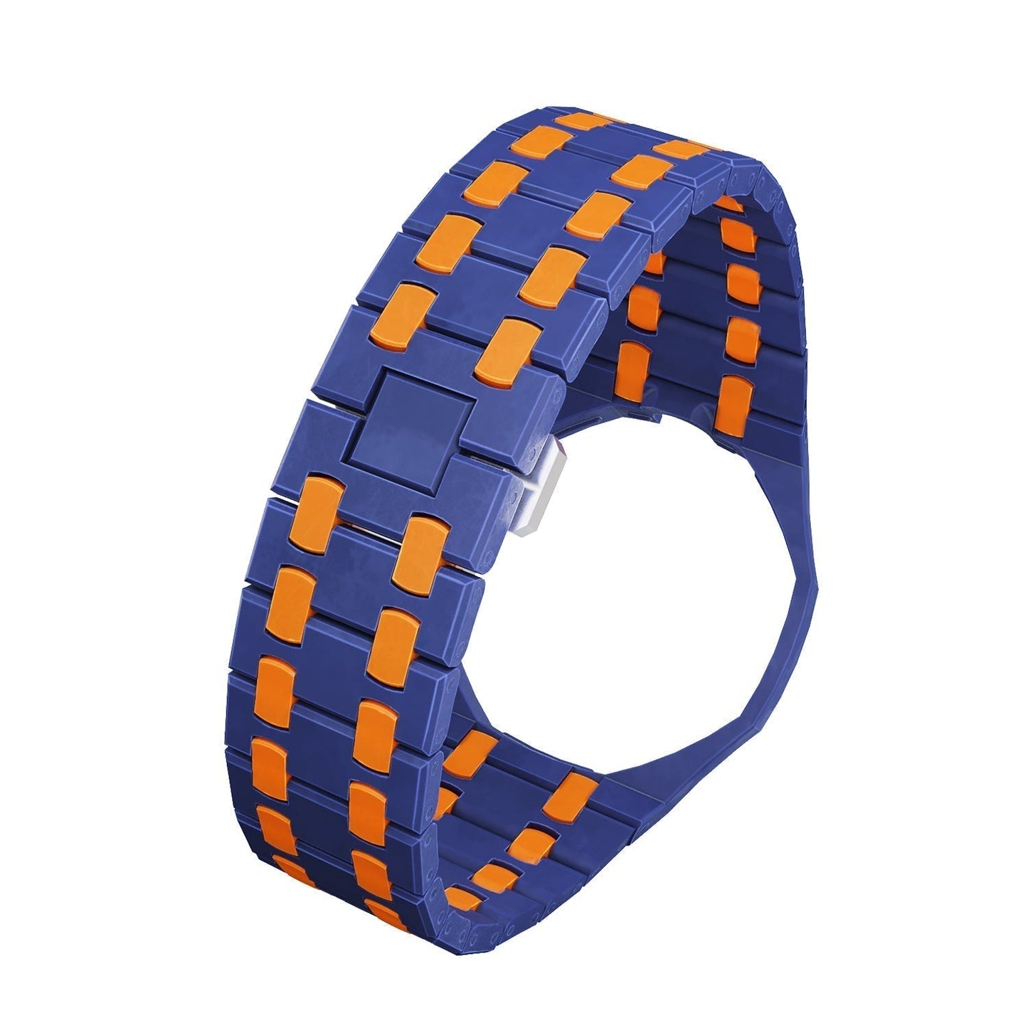 [Aetheris]OAK POP EXKLUSIVES DUNKELBLAU-ORANGE BIOCERAMIC-ARMBAND