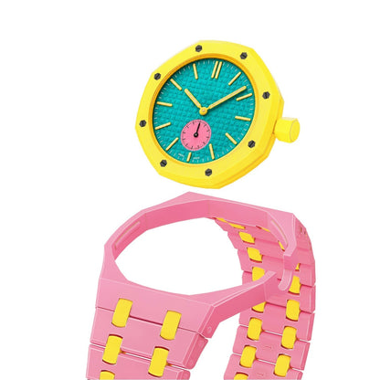 [Aetheris]OAK POP EXCLUSIVE PINK AND YELLOW BIOCERAMIC STRAP