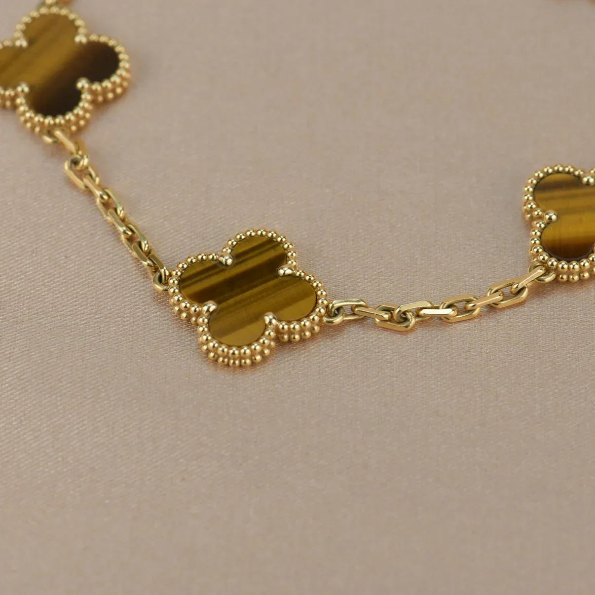 [Aetheris]LUCKY CLOVER 5-MOTIV-ARMBAND - TIGERAUGE-KOLLEKTION