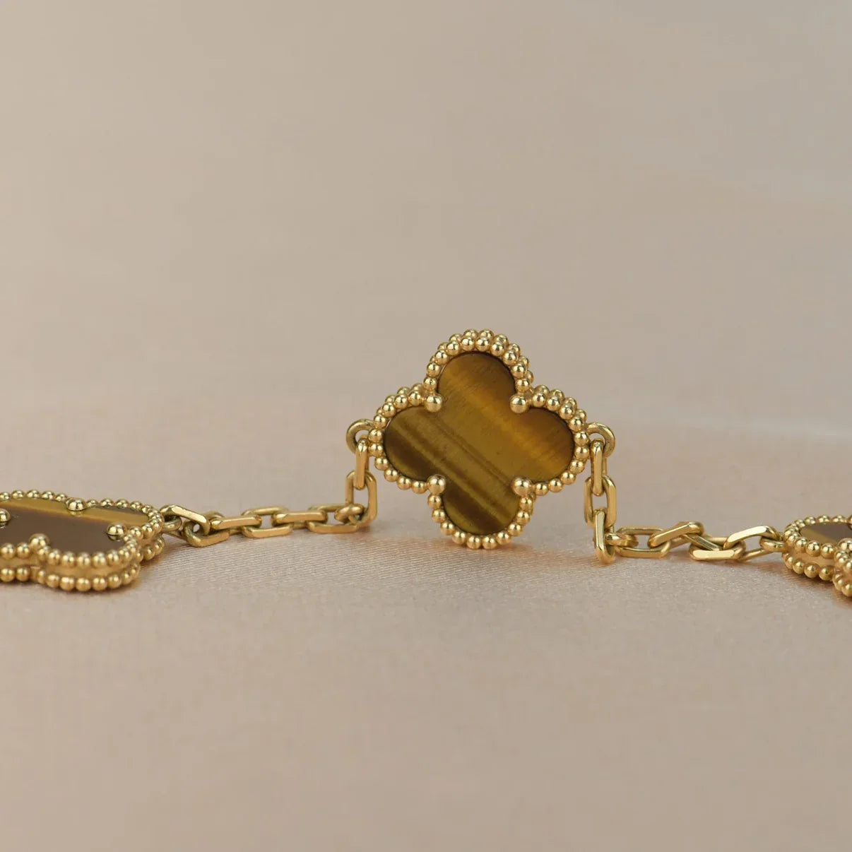 [Aetheris]LUCKY CLOVER 5-MOTIV-ARMBAND - TIGERAUGE-KOLLEKTION