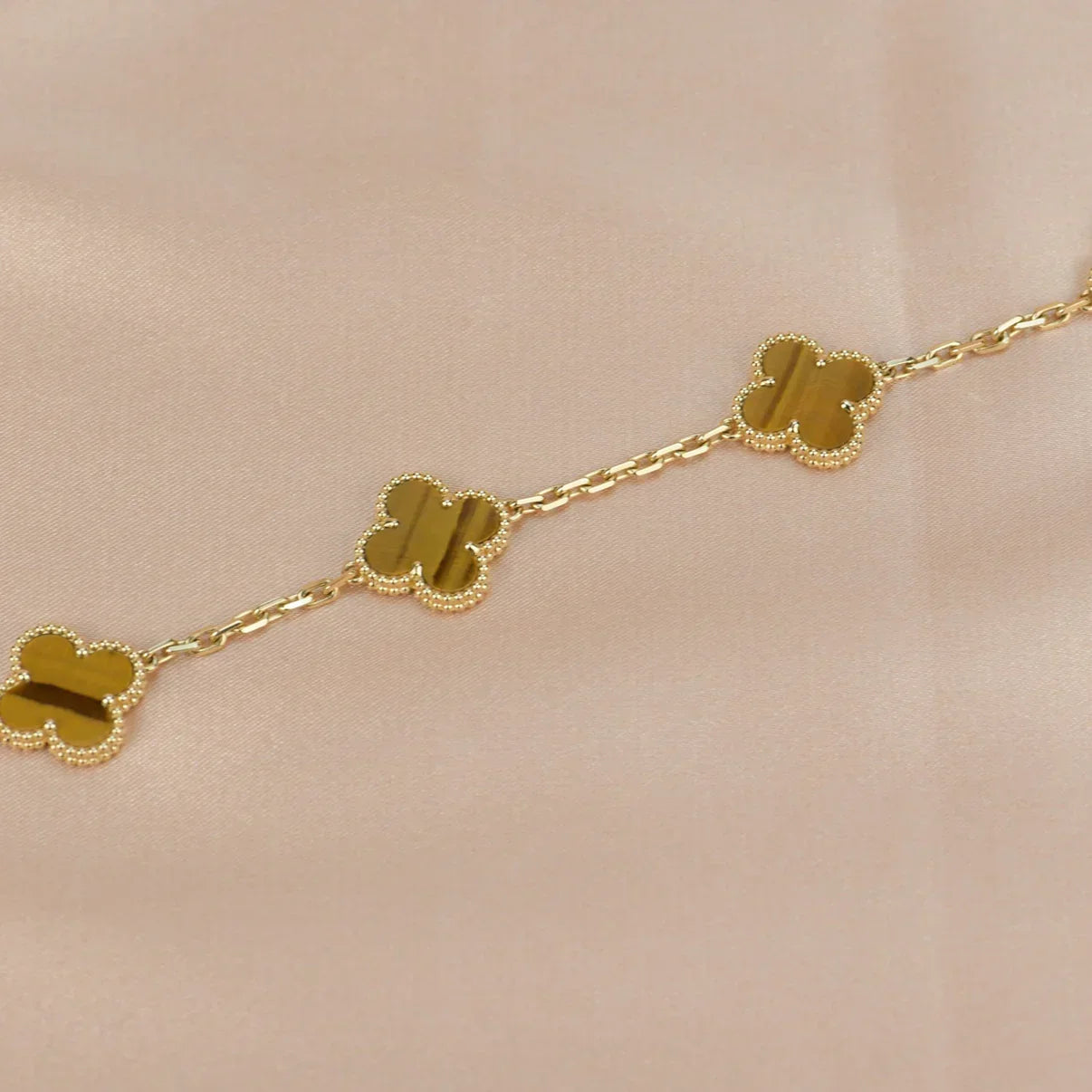 [Aetheris]LUCKY CLOVER 5-MOTIV-ARMBAND - TIGERAUGE-KOLLEKTION