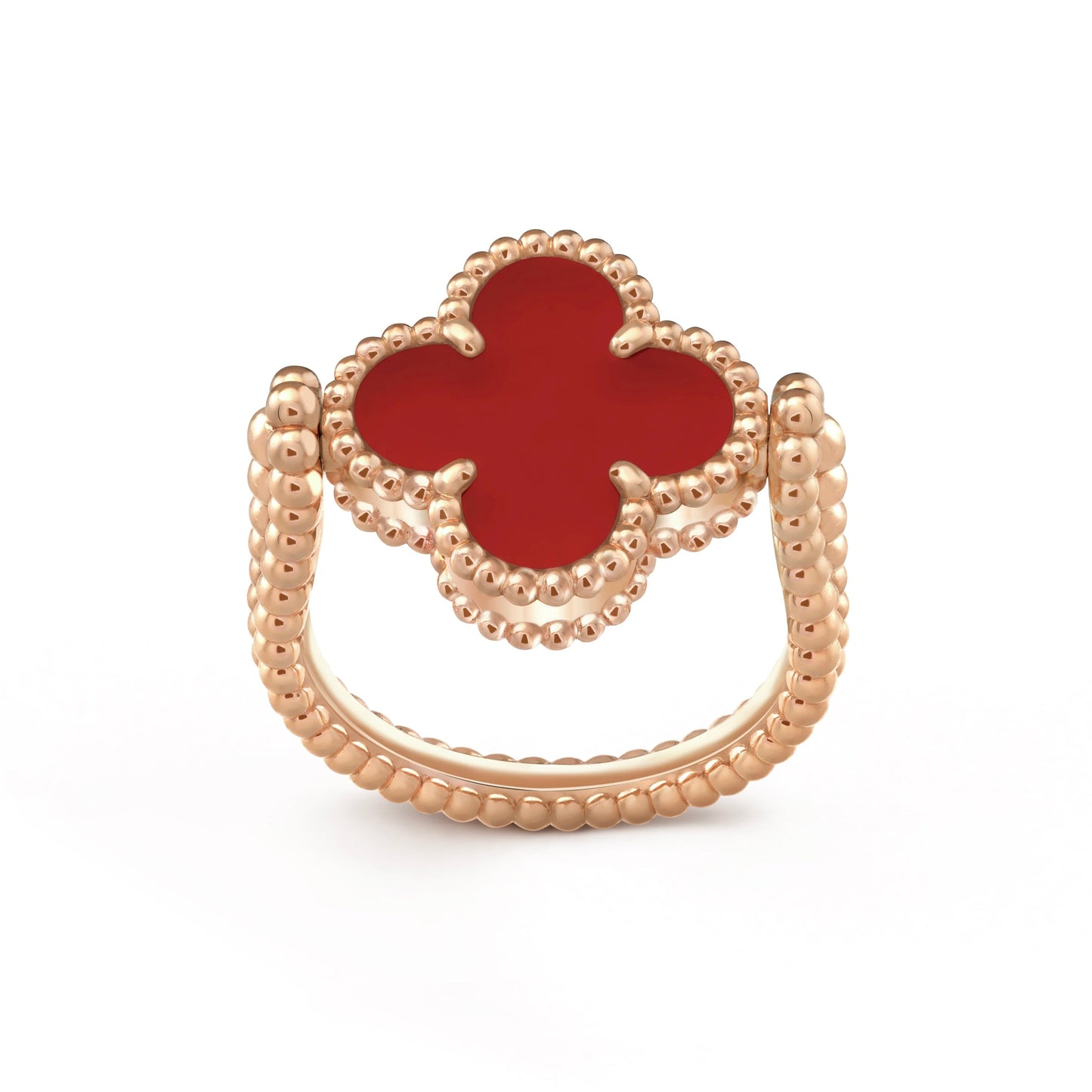 [Aetheris]LUCKY CLOVER ROSE GOLD WENDEBARER RING