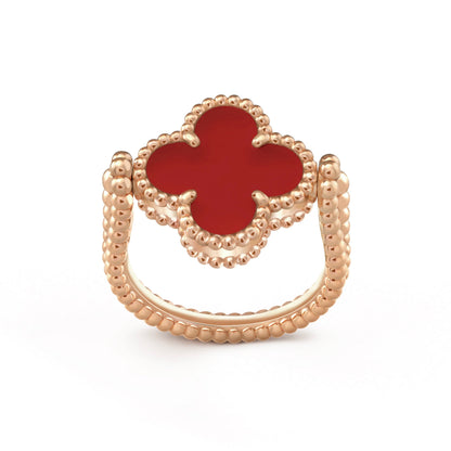 [Aetheris]LUCKY CLOVER ROSE GOLD WENDEBARER RING