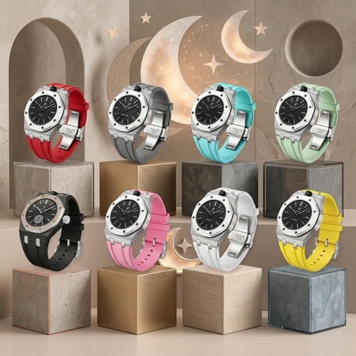 [Aetheris]Royal Oak Pop Exclusive Stahlgehäuse und Silikonarmband mit Wiege