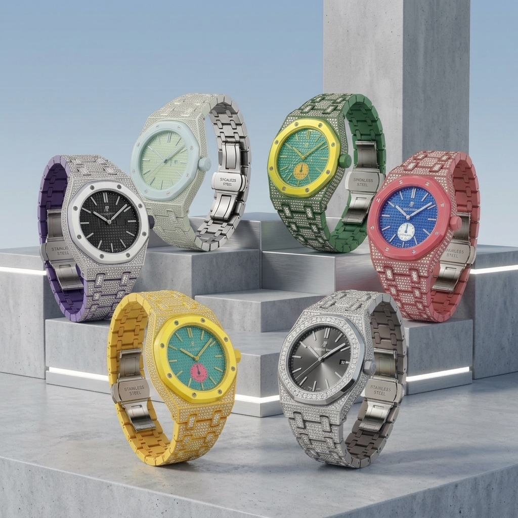 [Aetheris]Royal Oak Pop Exclusive Bioceramic Case & Bioceramic Strap Full Diamond