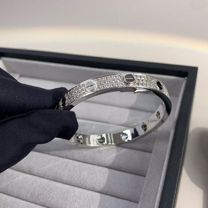 [Aetheris]CLASSIC 6.1MM LOVE BANGLE - DIAMOND PAVÉ & BLACK CERAMIC