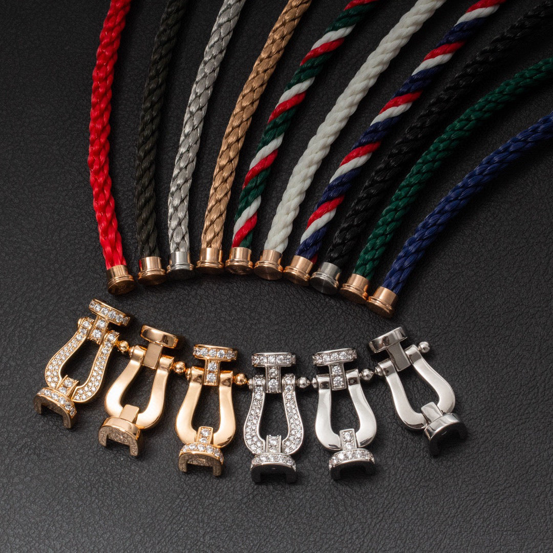 [Aetheris]FORCE LARGE HORSESHOE FULL DIAMOND BRACELET - WHITE GOLD