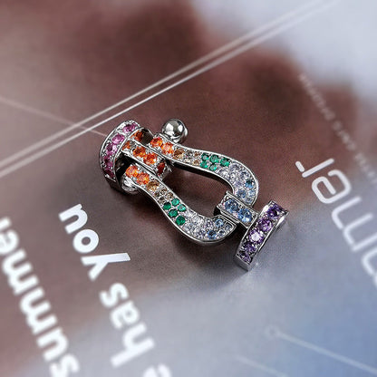[Aetheris]FORCE LARGE HORSESHOE COLORED DIAMOND BRACELET - ROSE GOLD