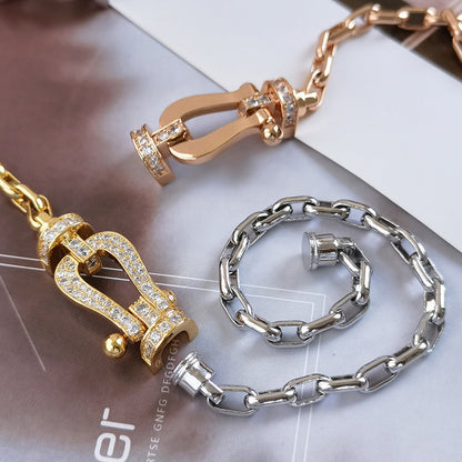 [Aetheris]FORCE LARGE HORSESHOE CLASP METAL BRACELET