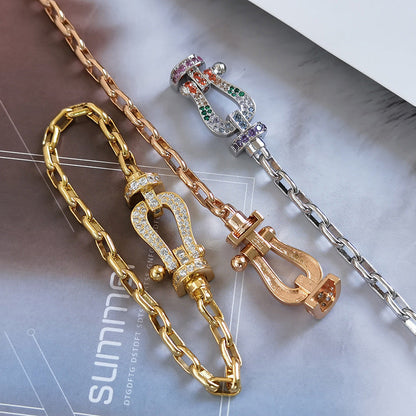 [Aetheris]FORCE LARGE HORSESHOE CLASP METAL BRACELET