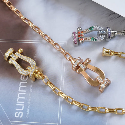 [Aetheris]FORCE LARGE HORSESHOE CLASP METAL BRACELET